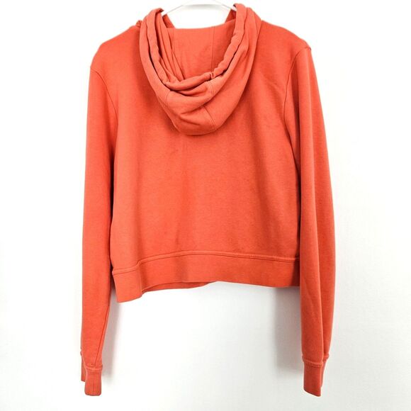 NIKE Hoodie Girls LARGE or Womens SMALL Dark Orange Peach Swoosh Logo - Picture 8 of 12